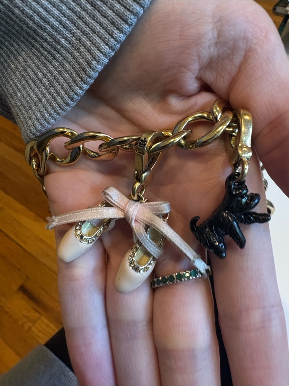 Juicy Couture Pink Ballet Shoe & Black Scottie Dog Charms